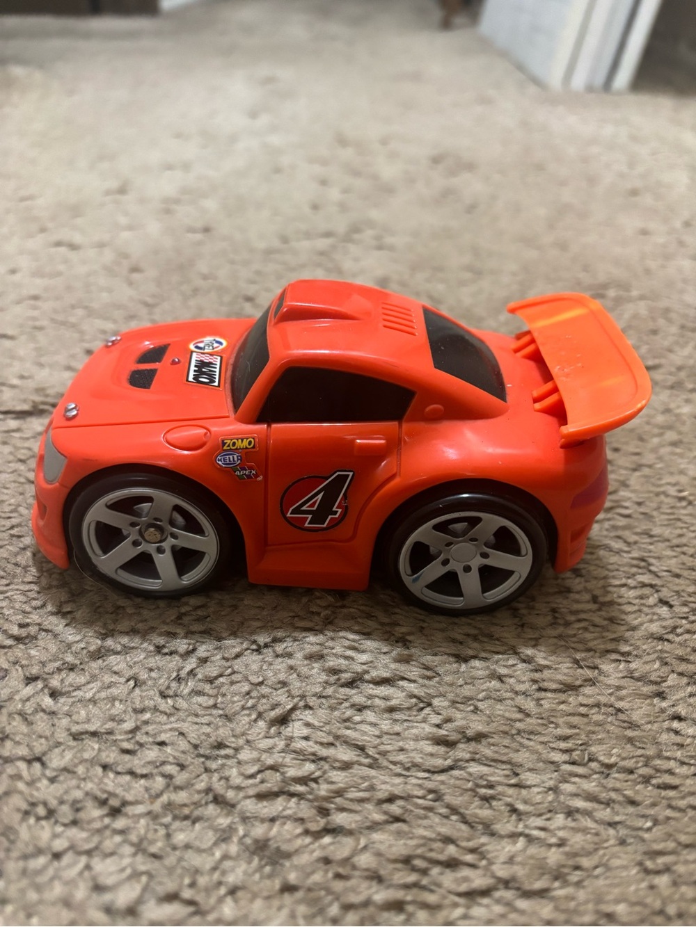 Kids Orange Race Car Toy - Brand Unknown - Picture 2 of 6